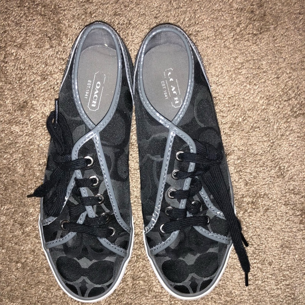 Coach black sneakers